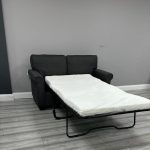 Grey fabric sofa bed