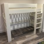 White high sleeper bunk bedframe