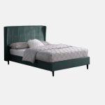4FT6 DOUBLE PLUSH VELVET BEDFRAME IN GREEN/BLUE/PINK/OYSTER