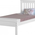 White wooden bedframe available in 3ft/4ft6/5ft