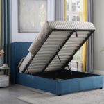 4ft6 double r 5ft king size storage bed.blue velvet/pink velvet/green velvet/oyster velvet