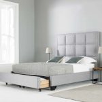 New grey 4ft6 double r 5ft king size bed with pull out drawer