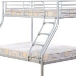 Silver metal triple sleeper bunk bed