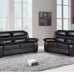 Black r grey leather  3 seater and 2 seater fixed suite