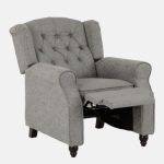 Grey fabric recliner chair