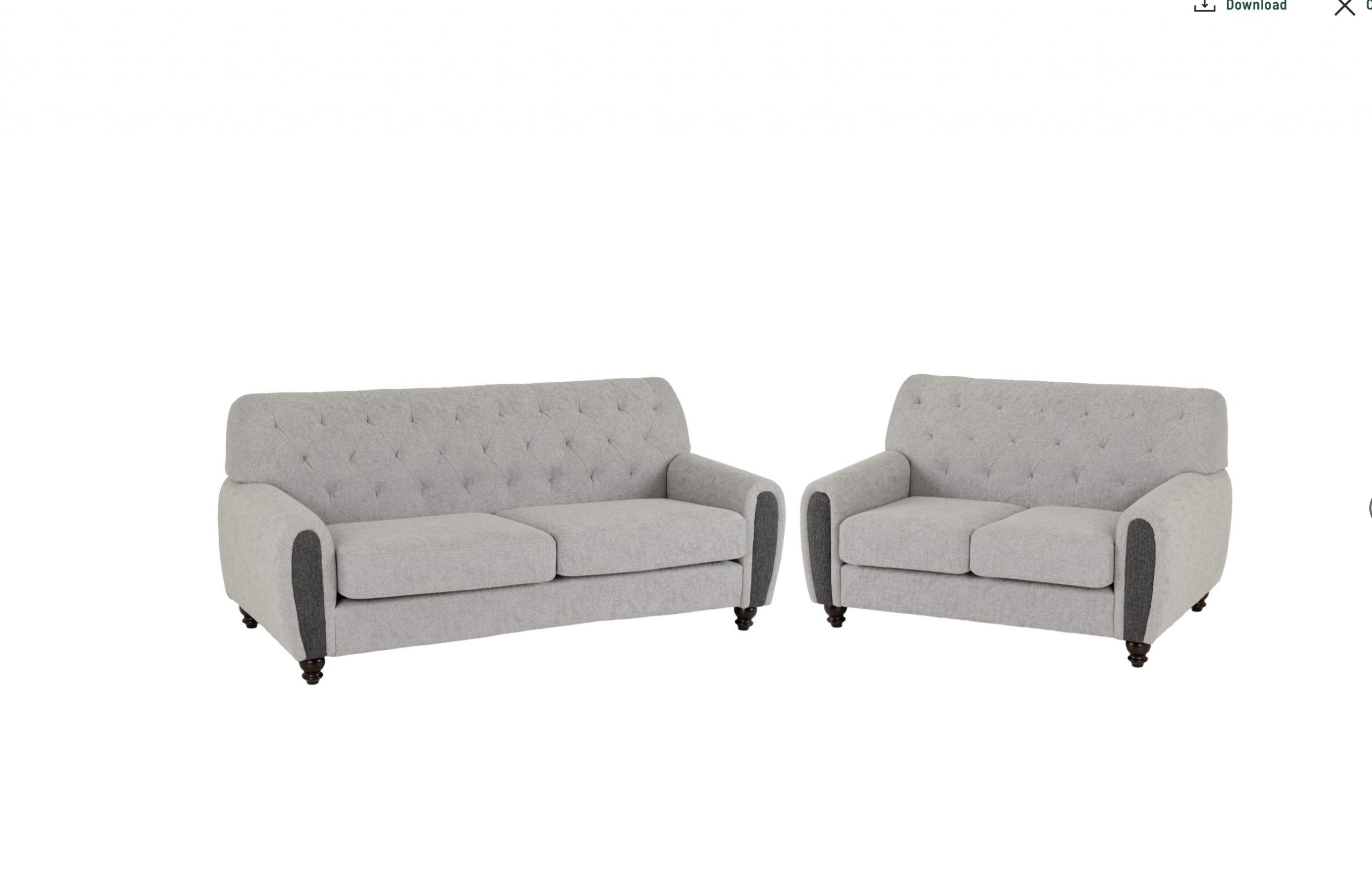 8A895A4C-E9D3-4AB6-A09B-2418A94EBA98-scaled-1.jpeg 3 seater and 2 seater light grey fabric - Image 1