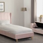 New pink velvet 3ft single bedframe
