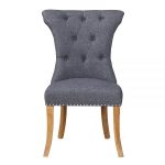 GREY FABRIC DINING CHAIR