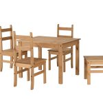 Corona 4ft table with 4 wooden chairs