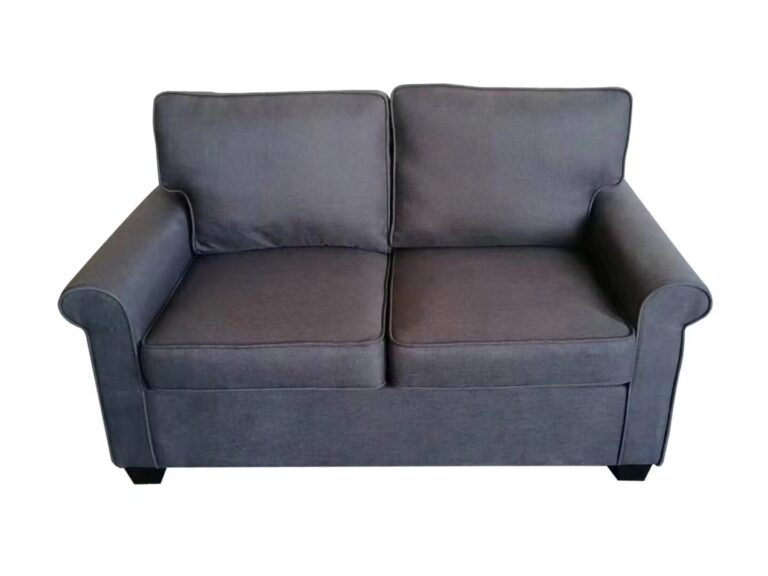 F9AF990F-276C-4D9F-BA04-22CFF8EFC4CA.jpeg Grey fabric sofa bed. - Image 1