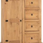 MEXICAN PINE 1 DOOR 4 DRAWER LOW ROBE