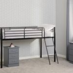 low sleepers available in black/white/silver metal