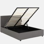 Grey leather storage bedframe available in 4ft6 double r 5ft king size