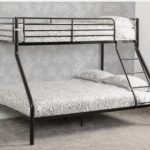 Metal triple sleeper bedframe black/white
