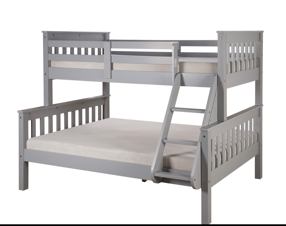 IMG_3699.jpeg New grey triple sleepers bedframe r with mattresses - Image 1