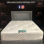 4ft6 double divan bed set in grey plush velvet