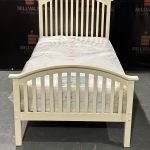3ft single cream wooden bedframe