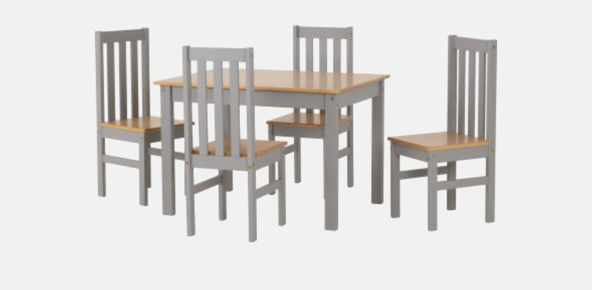 IMG_4647.jpeg Grey table with 4 chairs - Image 1